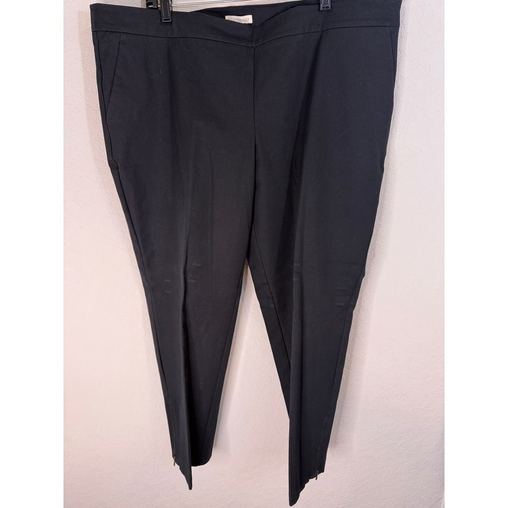 Eileen Fisher Black Ankle Zip Pants Career Business Casual Trousers‎